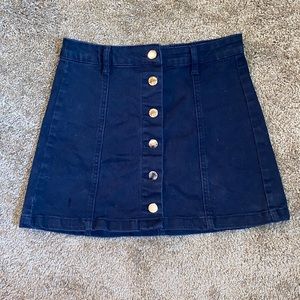 A-Line Front Button Up Skirt
